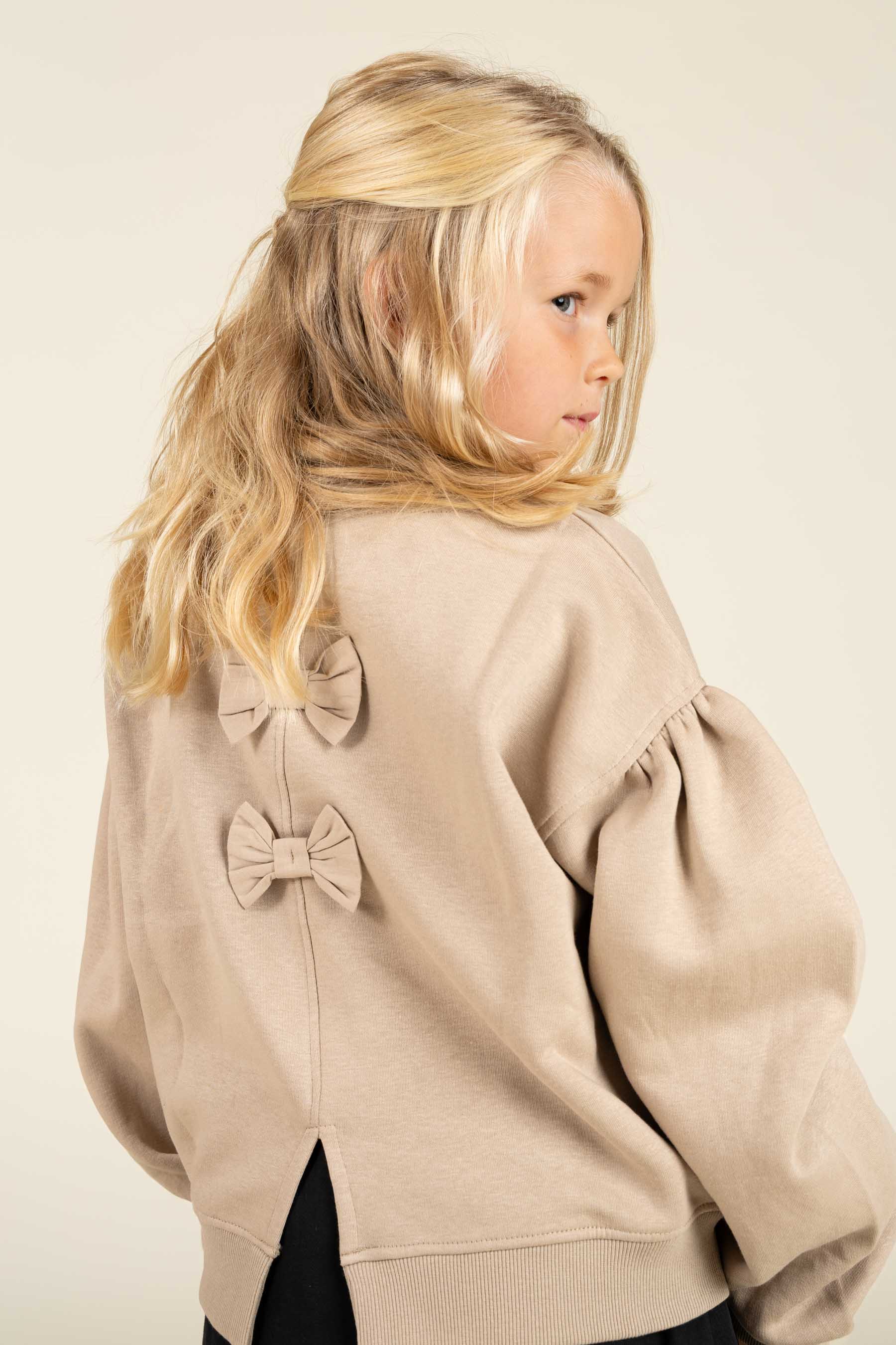 Sweatshirt met strikdetail - Tween - Caffe Latte | 100817 Ruth