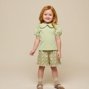 Jersey blouse met kraag - Kids - Powder Green | 101279 Nini