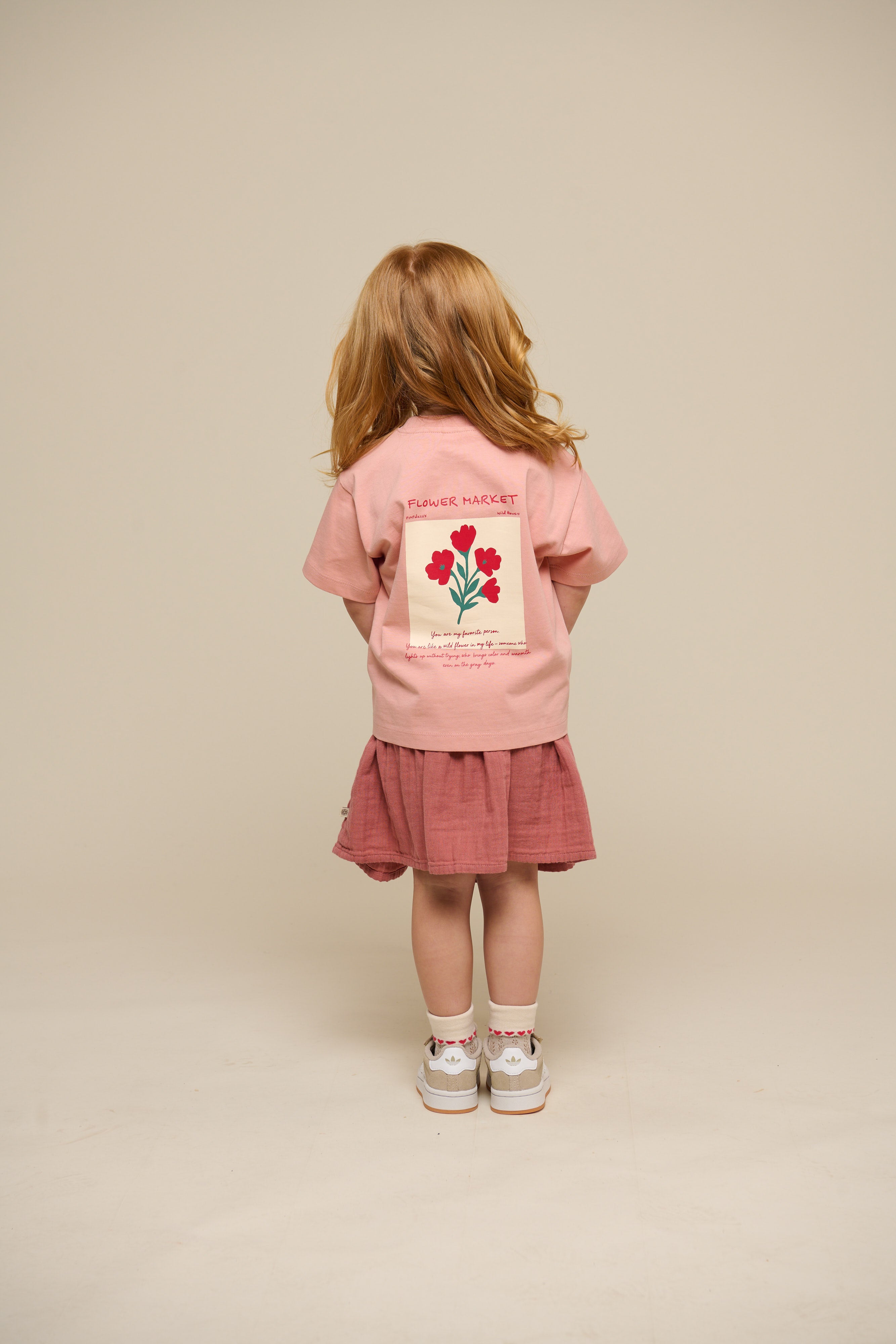 T-shirt met Bloemenmotief - Kids - Powder Rose | 101292 Elsa