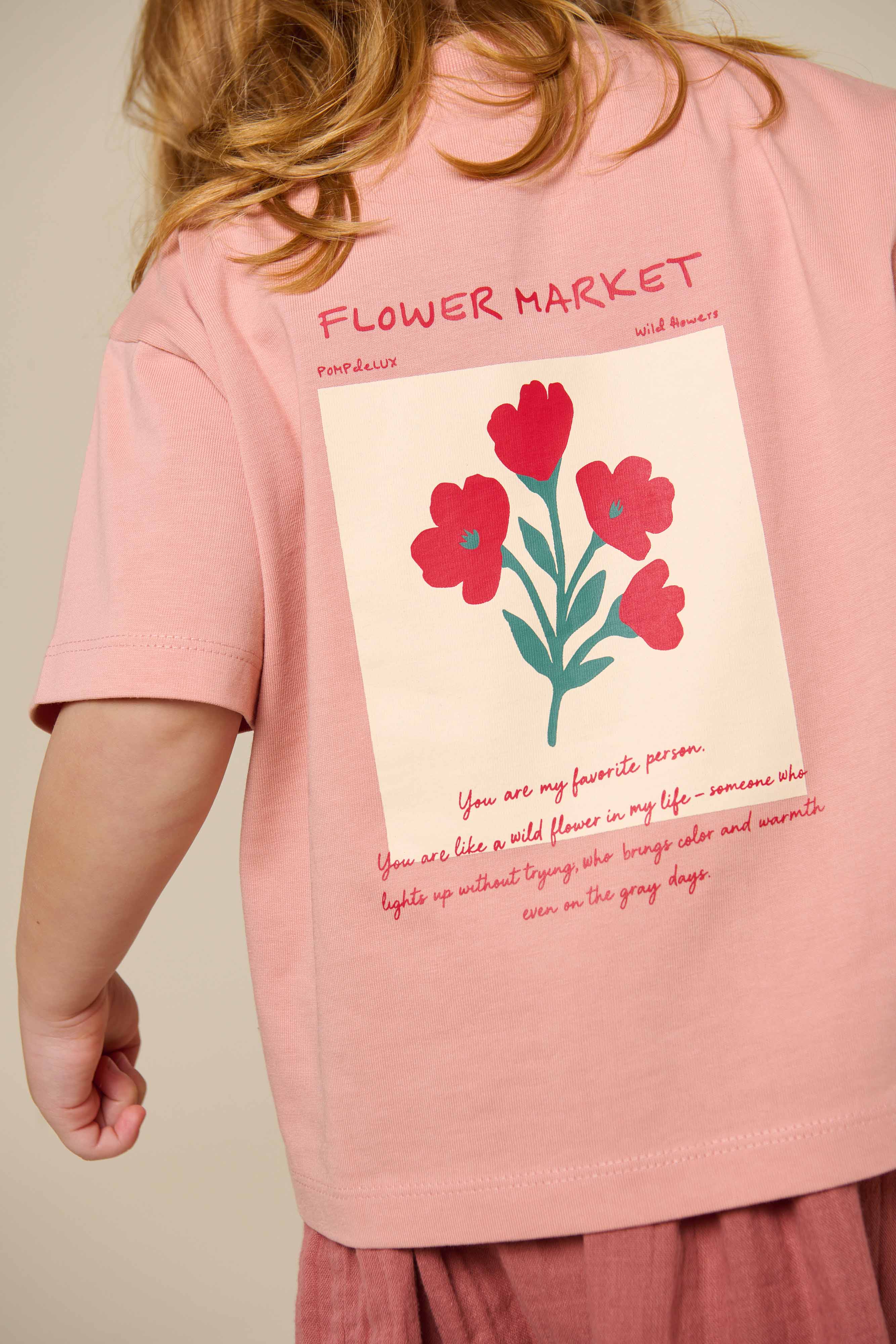 T-shirt met Bloemenmotief - Kids - Powder Rose | 101292 Elsa