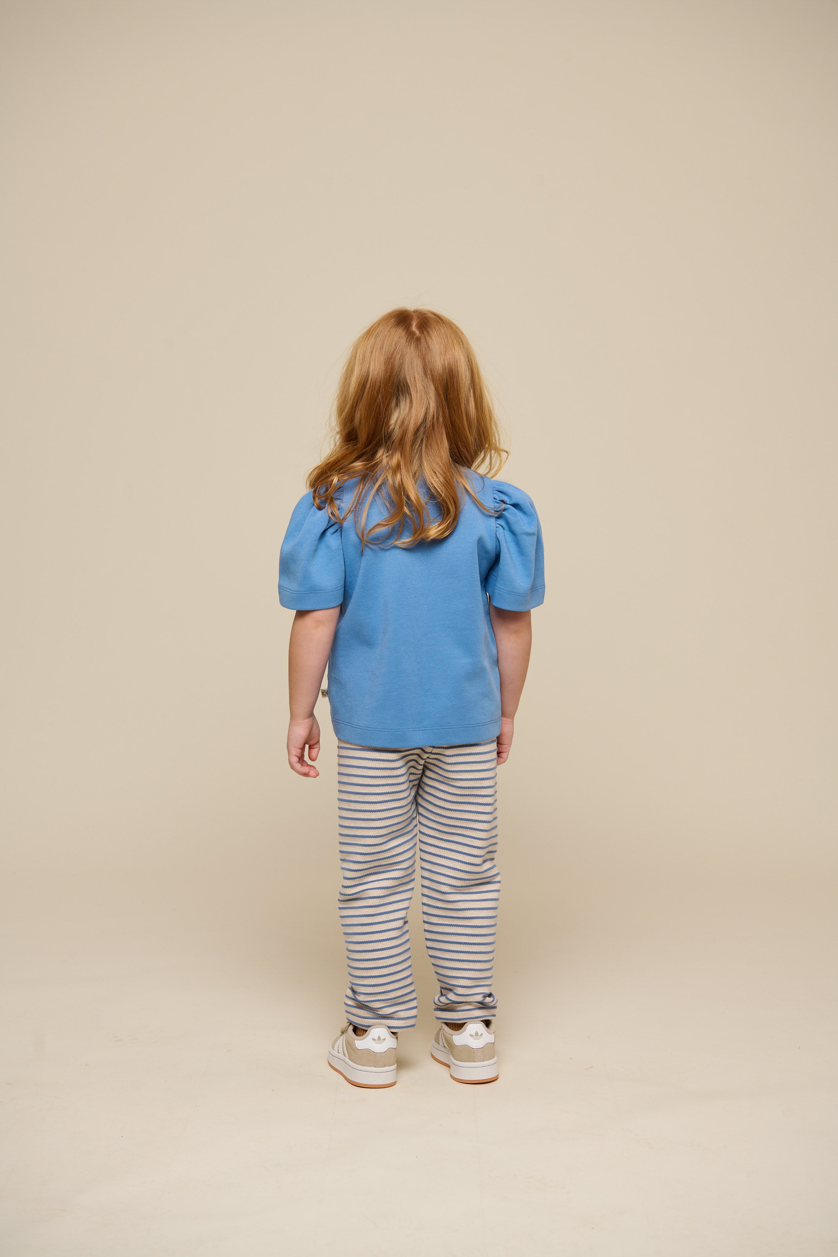 T-shirt met Borduursel - Kids - Dusty Blue | 101237 Amanda
