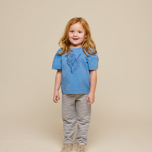 T-shirt met Borduursel - Kids - Dusty Blue | 101237 Amanda