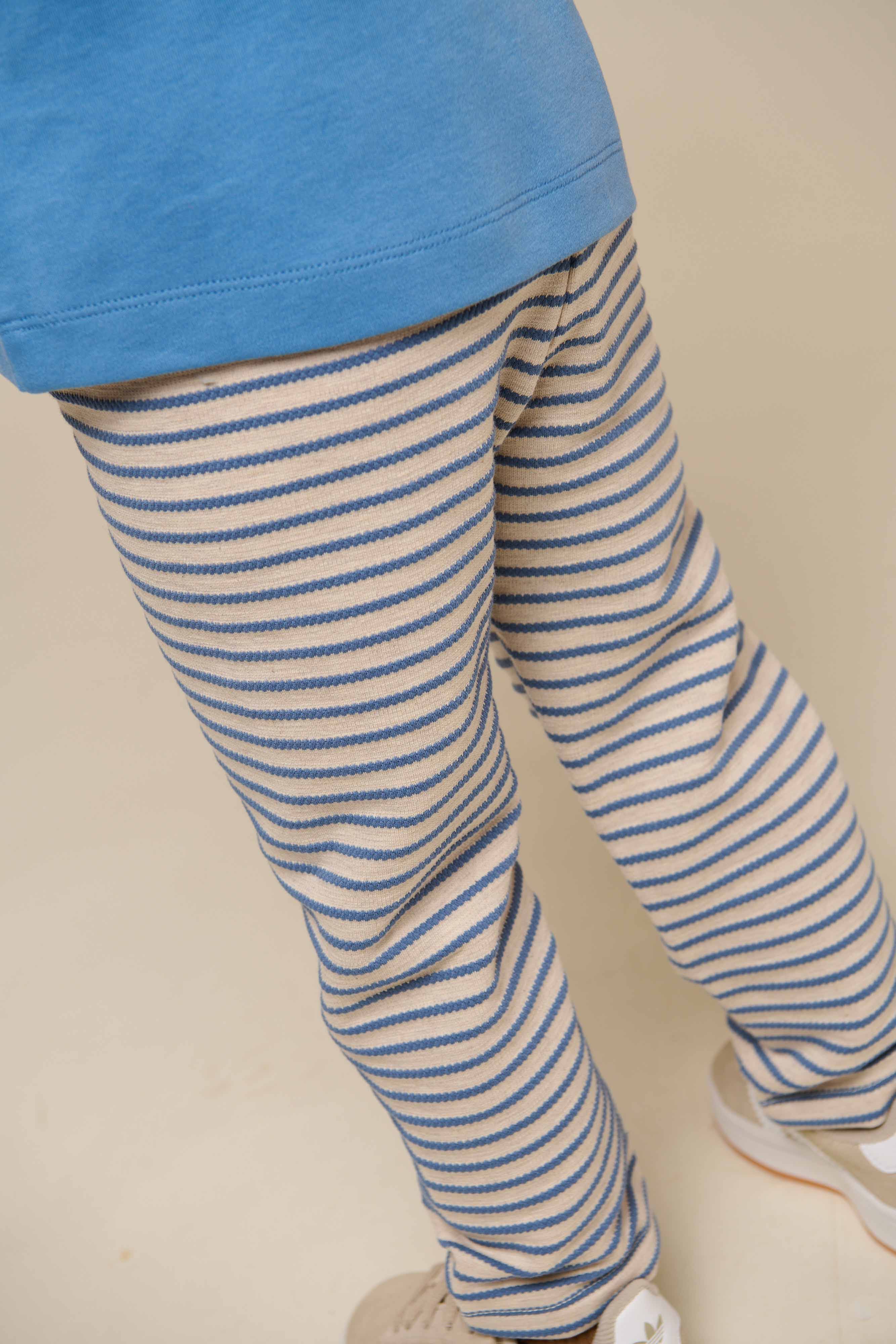 Gestreepte Jerseybroek - Kids - Blue | 101001 Emmie