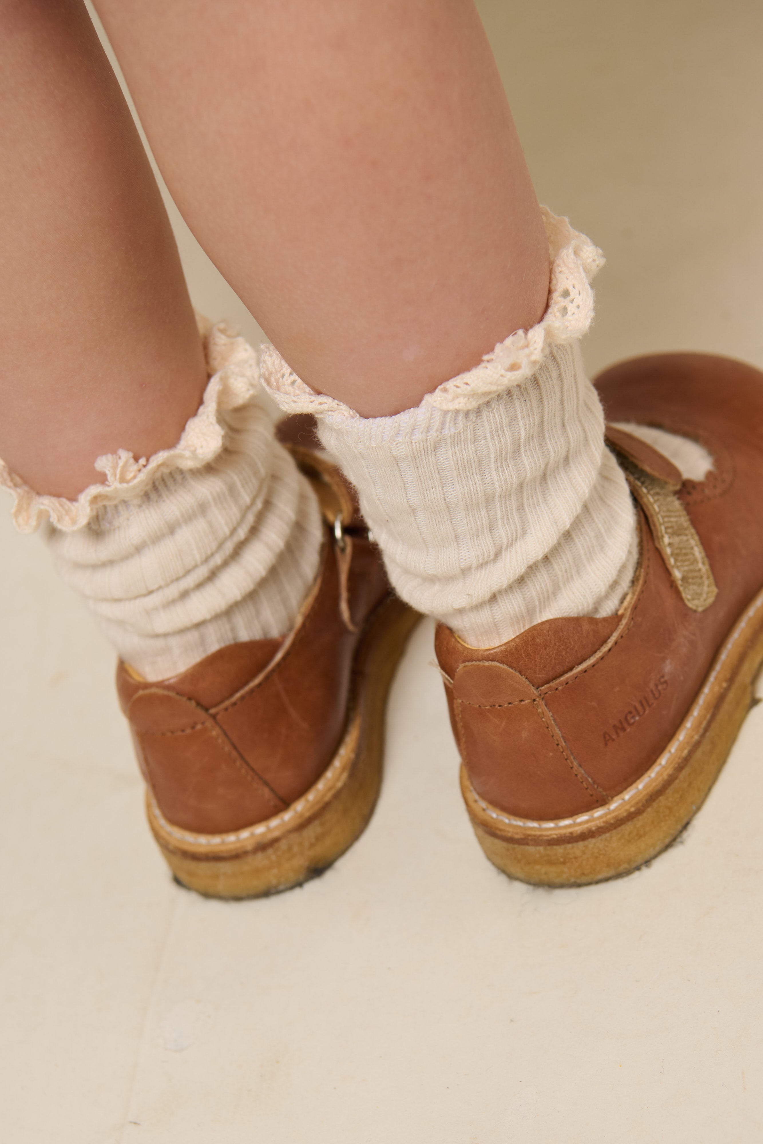 MP Katoenen sokken met Ruche - Kids - Light Beige | 101393 MP Julia Socks