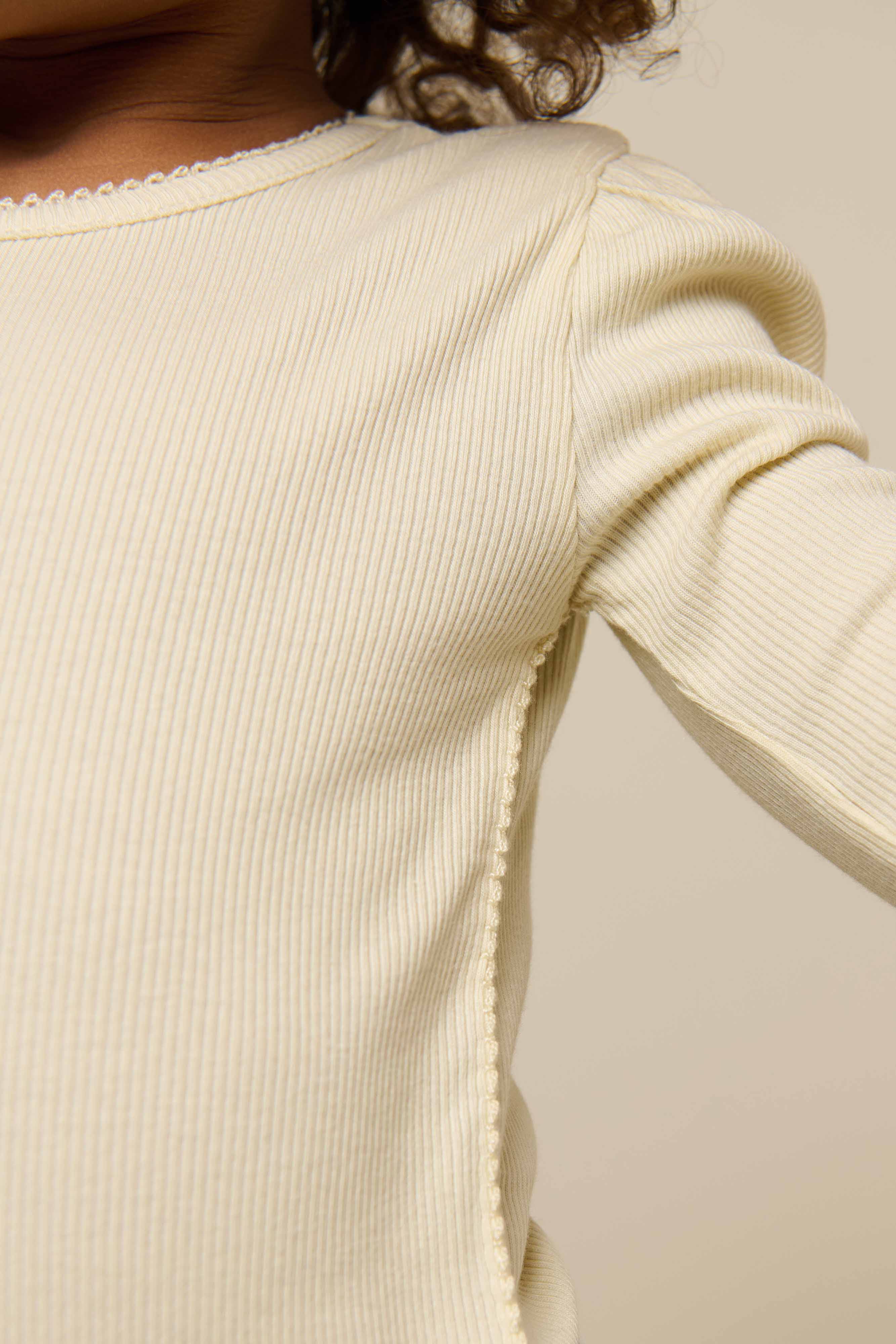 Lange mouwen T-shirt van modalrib - Kids - OffWhite | 101312 Lottie
