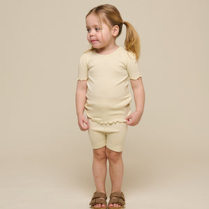 Modal Rib korte tights - Kids - OffWhite | 101320 Lottie