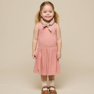 Mouwloze Modal Rib Jurk - Kids - Rose Tan | 101296 Lottie