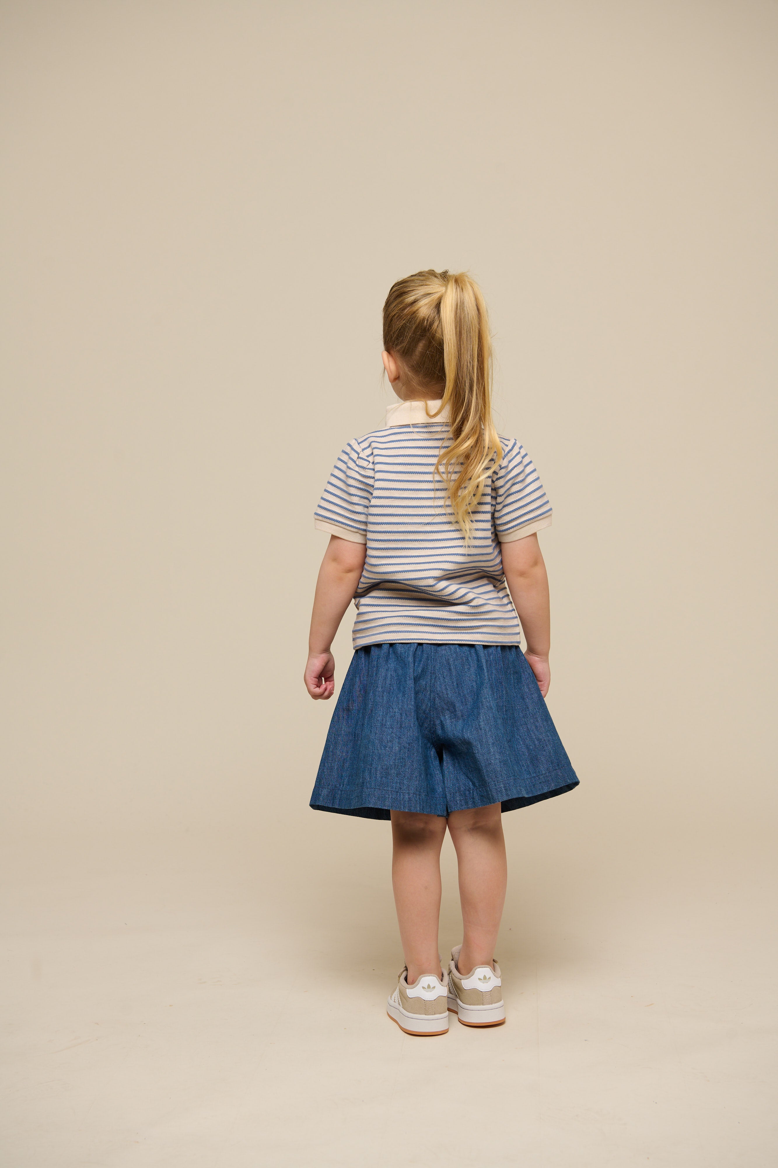 Uitlopende lichte denimshorts - Kids - Blue Denim | 101053 Isabella