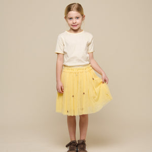 Pointelle T-shirt met contrasterende picot - Tween - Off White | 101290 Drew