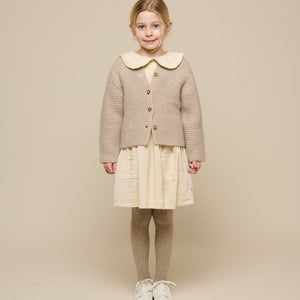 Gebreid Wollen Vest - Tween - Caffe Latte Melange | 100875 Maya