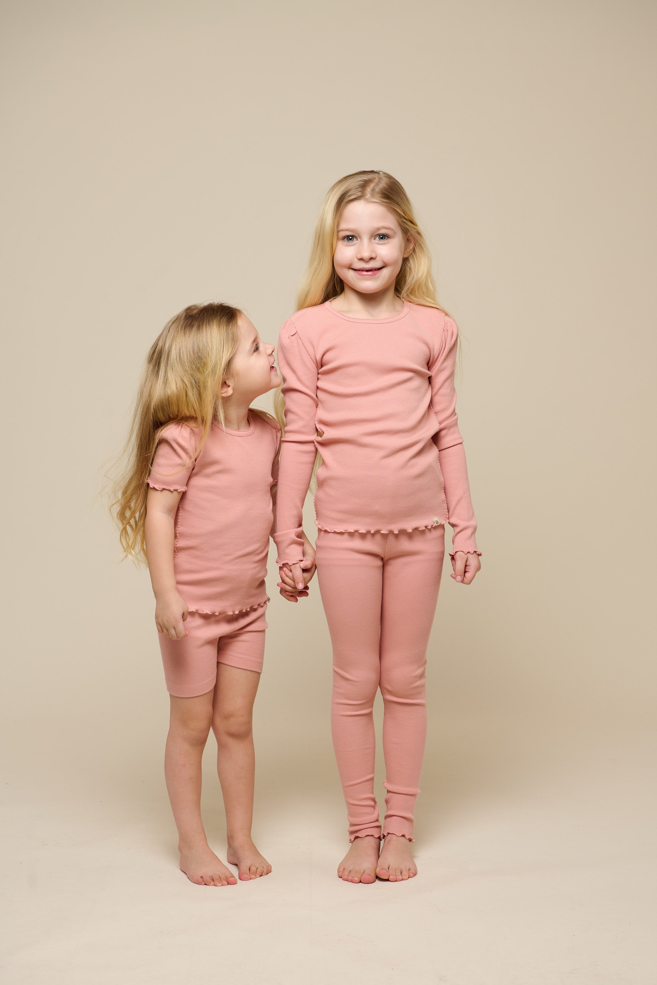 Modal rib T-shirt met lange mouwen - Tween - Rose Tan | 101307 Lottie